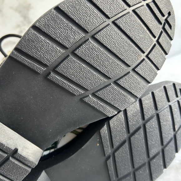 Vegan Leather doc style combat boots floral watercolour design - Picture 10 of 12